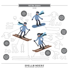 Simon Hurley by Spellbinders Dies - Ski-son\'s Greetings / Hit the Slopes